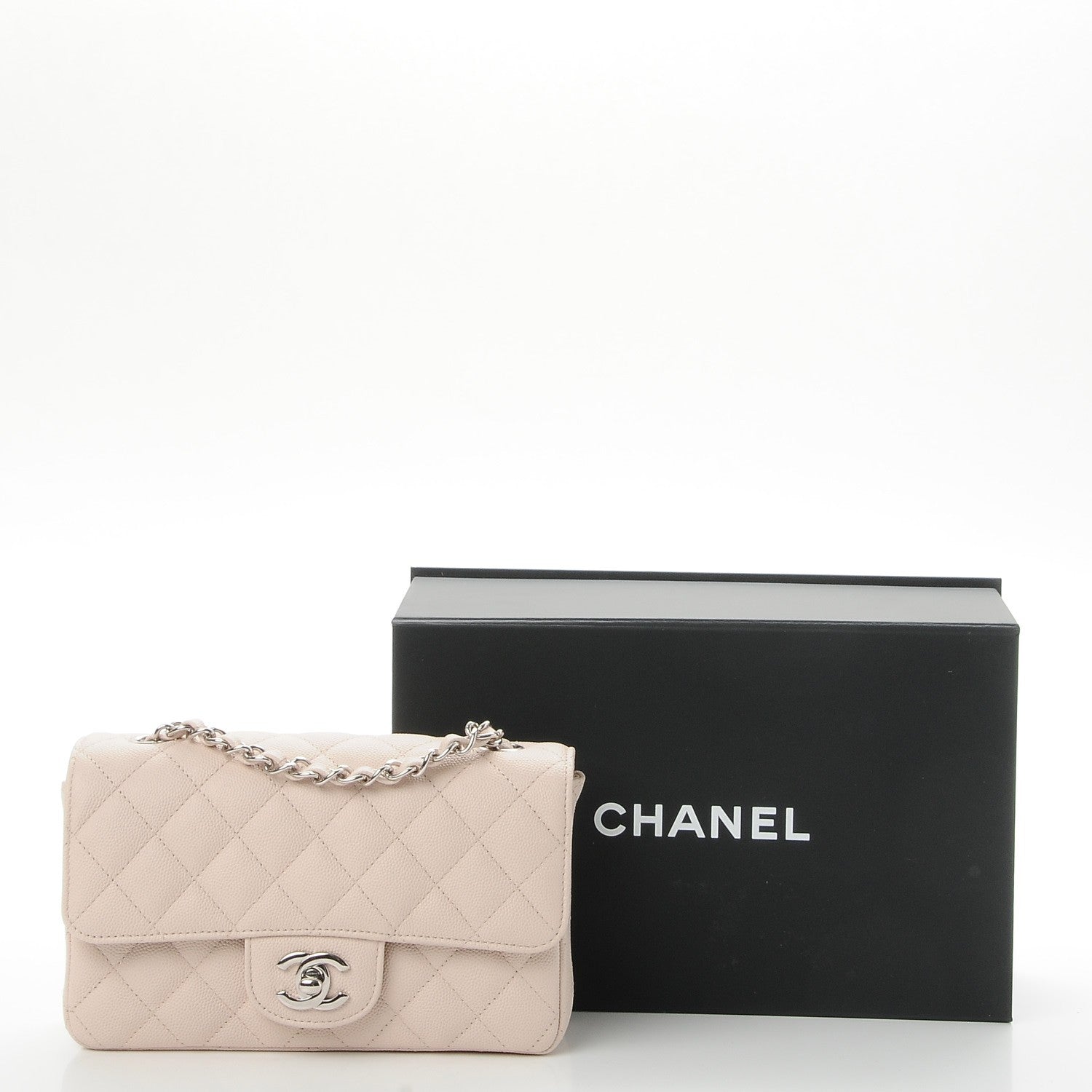 Chanel Caviar Quilted Mini Rectangular Flap Beige Clair 8 of 8