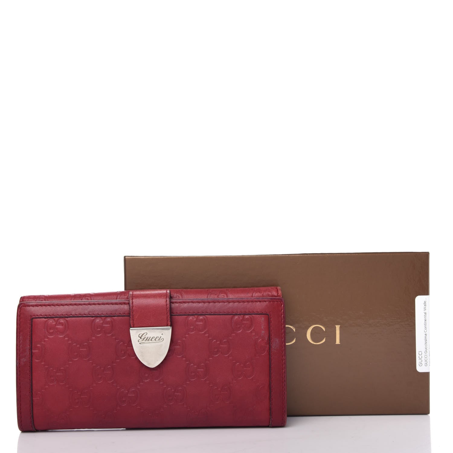 Gucci Guccissima Continental Wallet Red 9 of 9