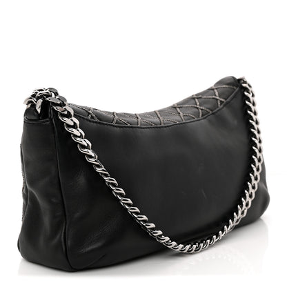 Chanel Lambskin Chain Stitch Clutch Black 3 of 12