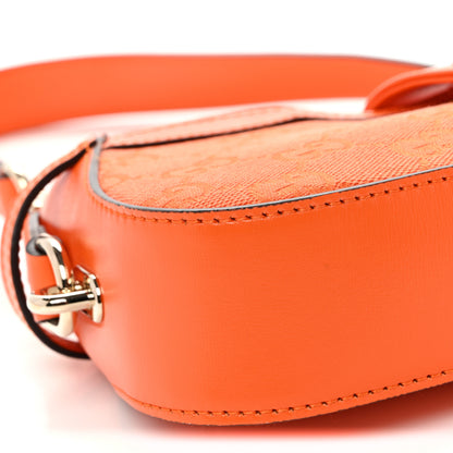 Gucci Calfskin Monogram Mini Moon Side Shoulder Bag Orange 8 of 9