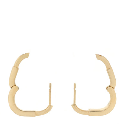 Tiffany 18K Yellow Gold Diamond Small Lock Earrings 3 of 5