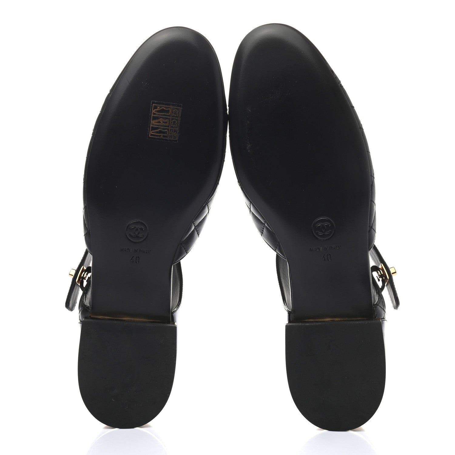 Chanel Patent Lambskin Quilted Cap Toe Ballerina Flats 40 Black 5 of 8
