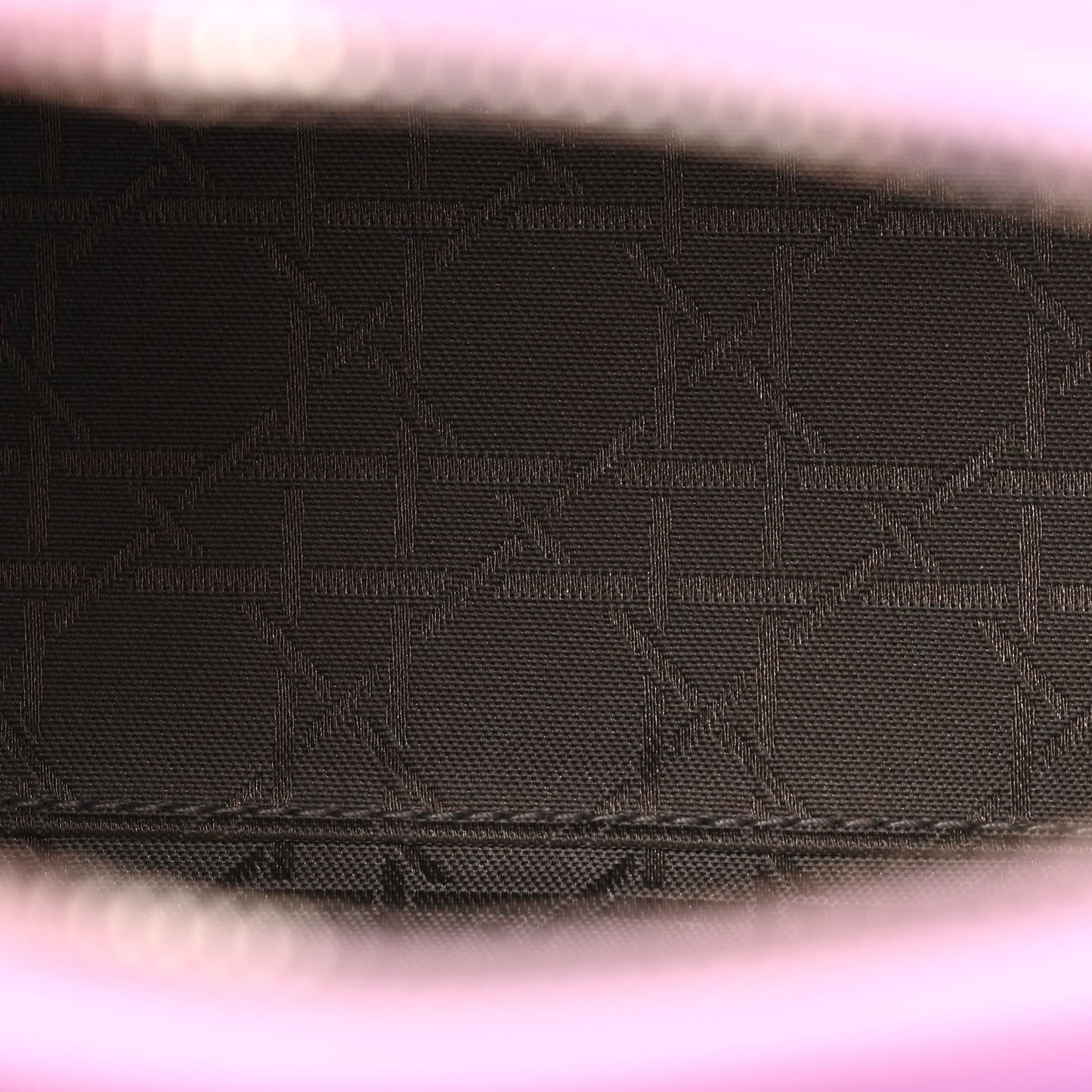 CHRISTIAN DIOR Lambskin Cannage Medium Lady Dior Purple