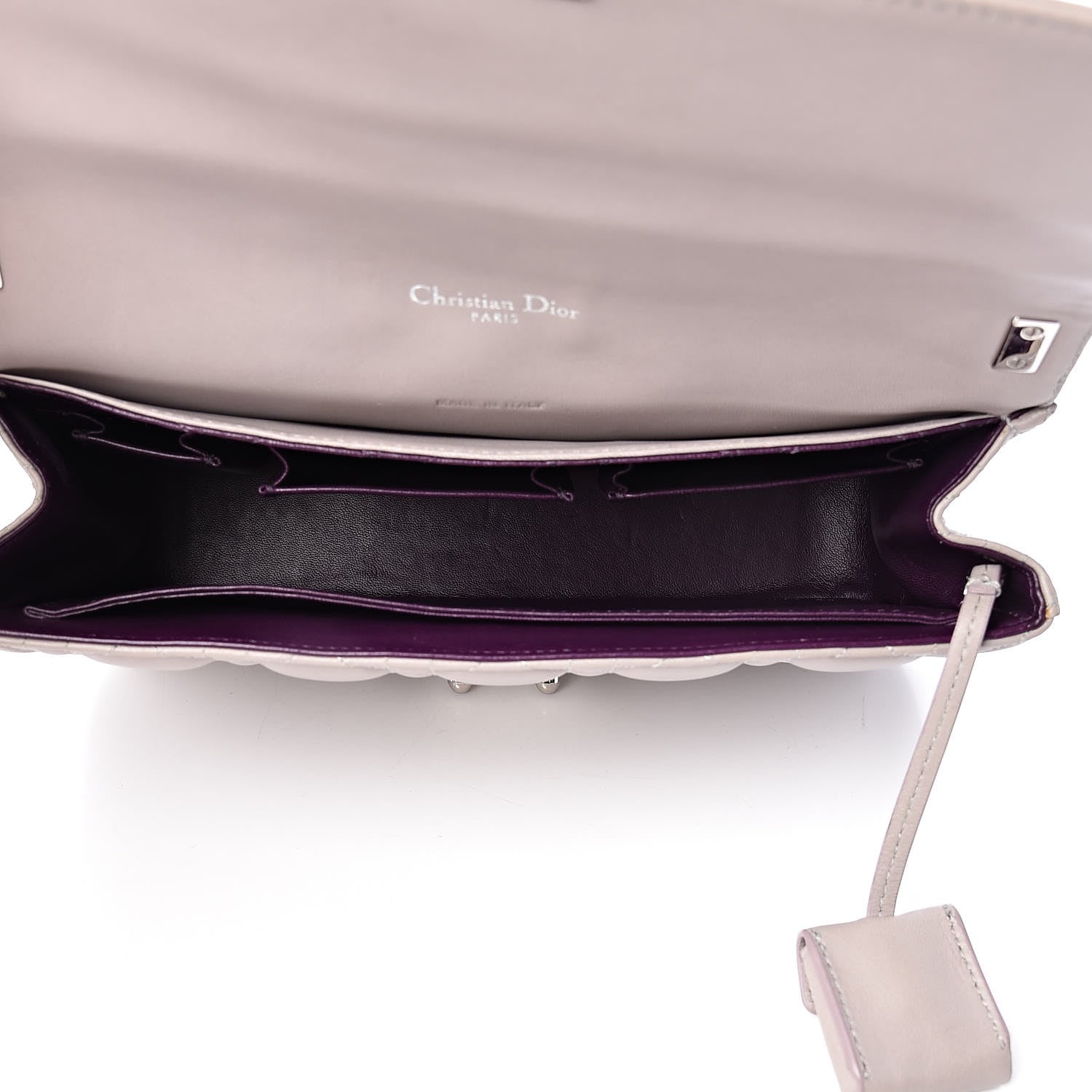Christian Dior Lambskin Cannage Medium Miss Dior Flap Grey 5 of 15