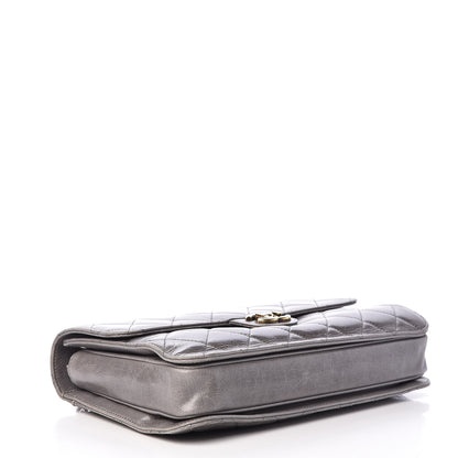 Chanel Glazed Calfskin Quilted Large Perfect Edge Flap Grey 4 of 17