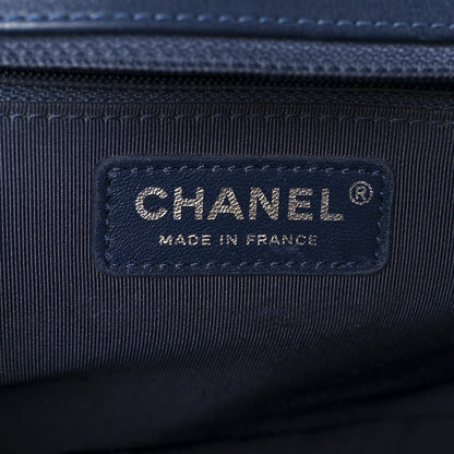 Chanel Calfskin Quilted New Medium Boy Flap Dark Blue 6 of 10