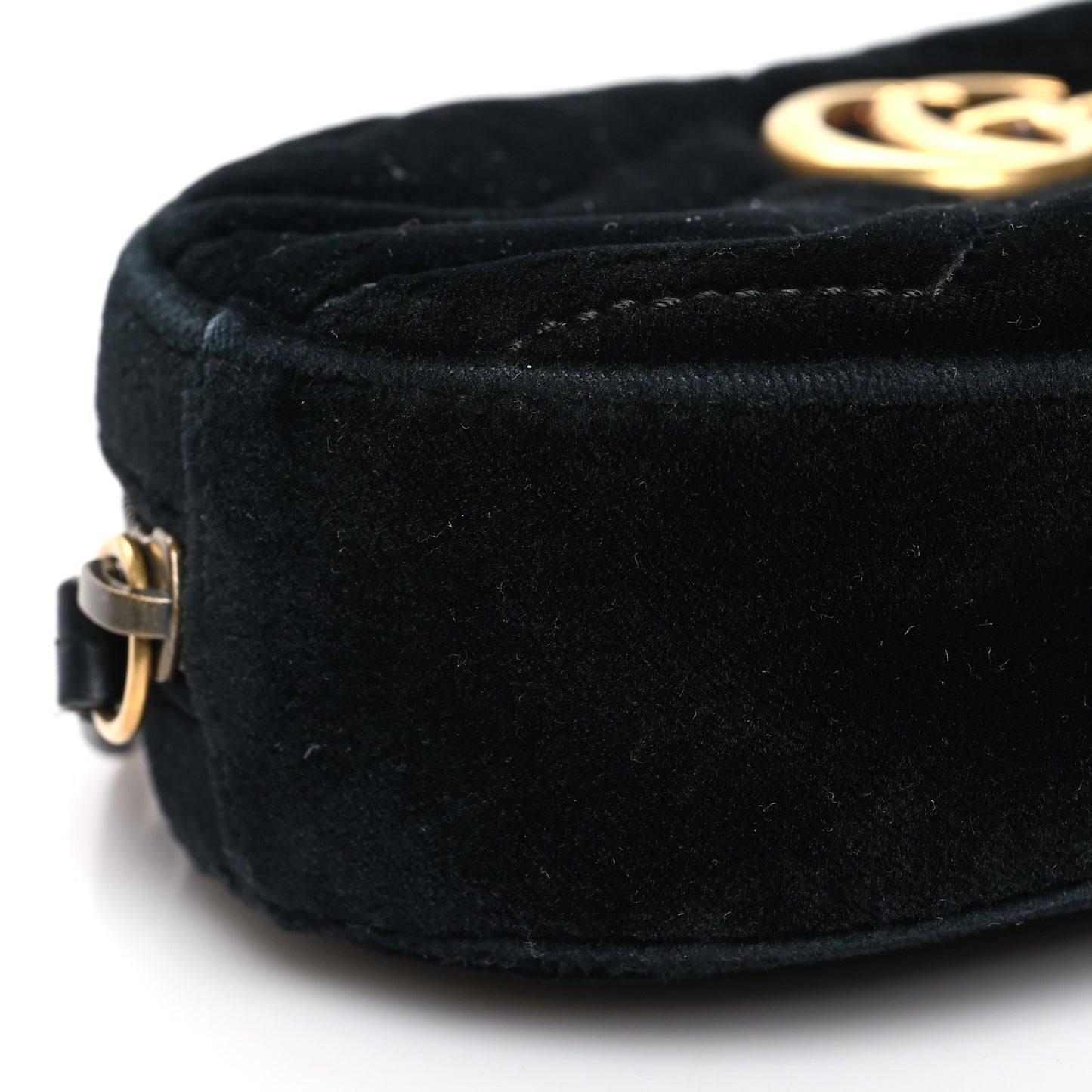 Velvet Matelasse GG Marmont Belt Bag 95 38 Black