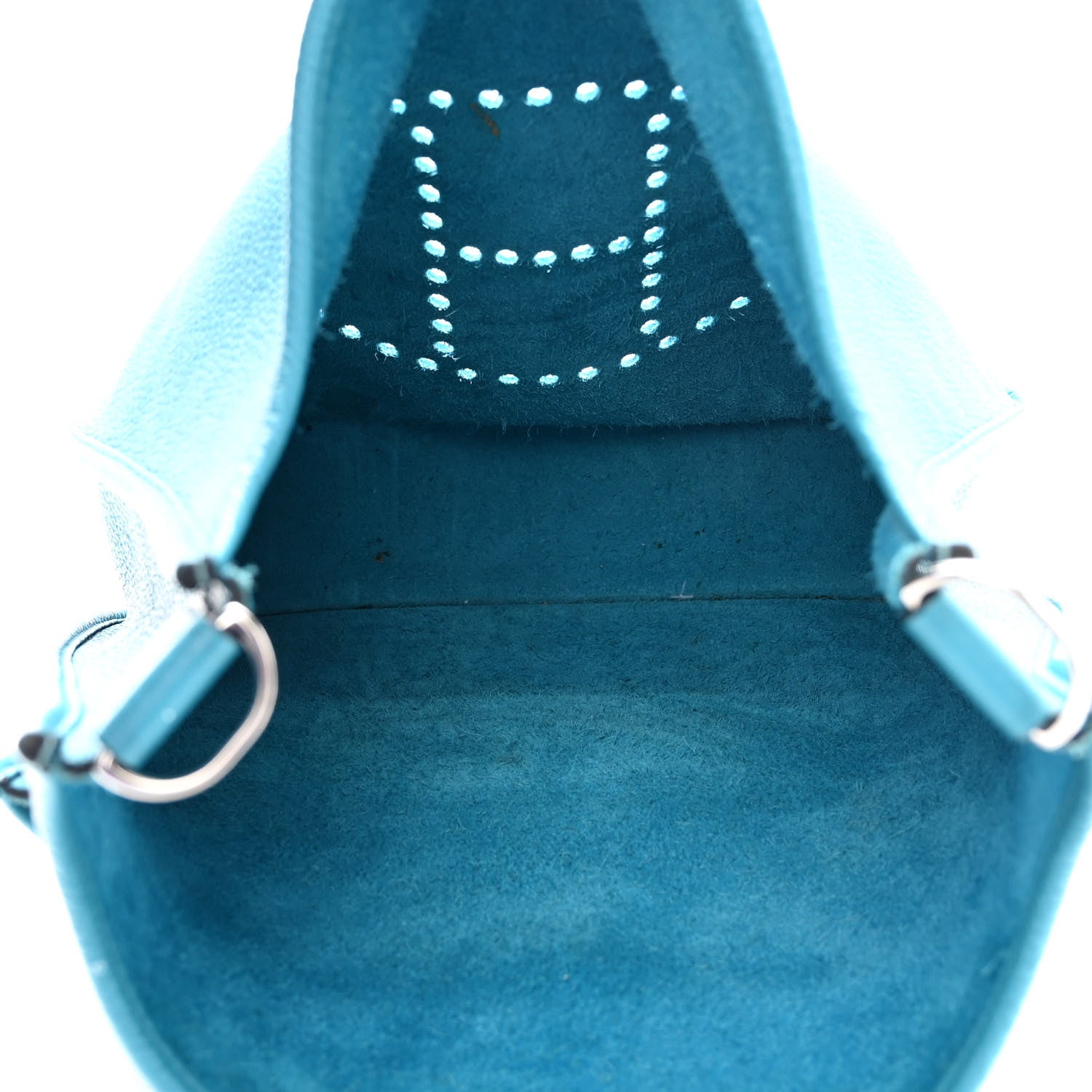 Hermes Taurillon Clemence Evelyne III GM Turquoise 5 of 15