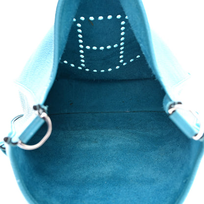 Hermes Taurillon Clemence Evelyne III GM Turquoise 5 of 15