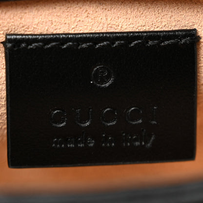 Gucci Calfskin Matelasse Aria Super Mini GG Marmont Shoulder Bag Black 6 of 11