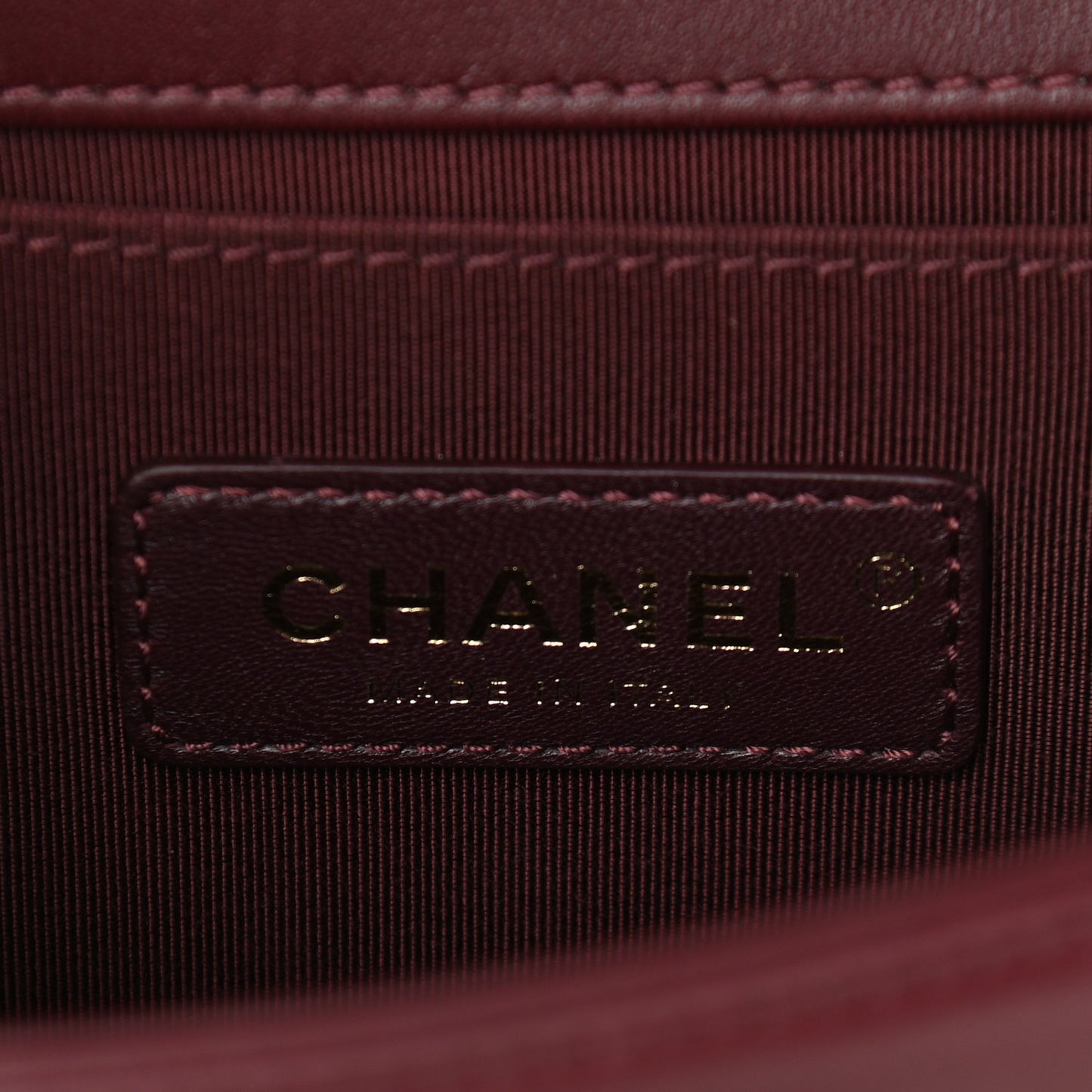 Velvet Chevron Quilted Small Boy Flap Burgundy