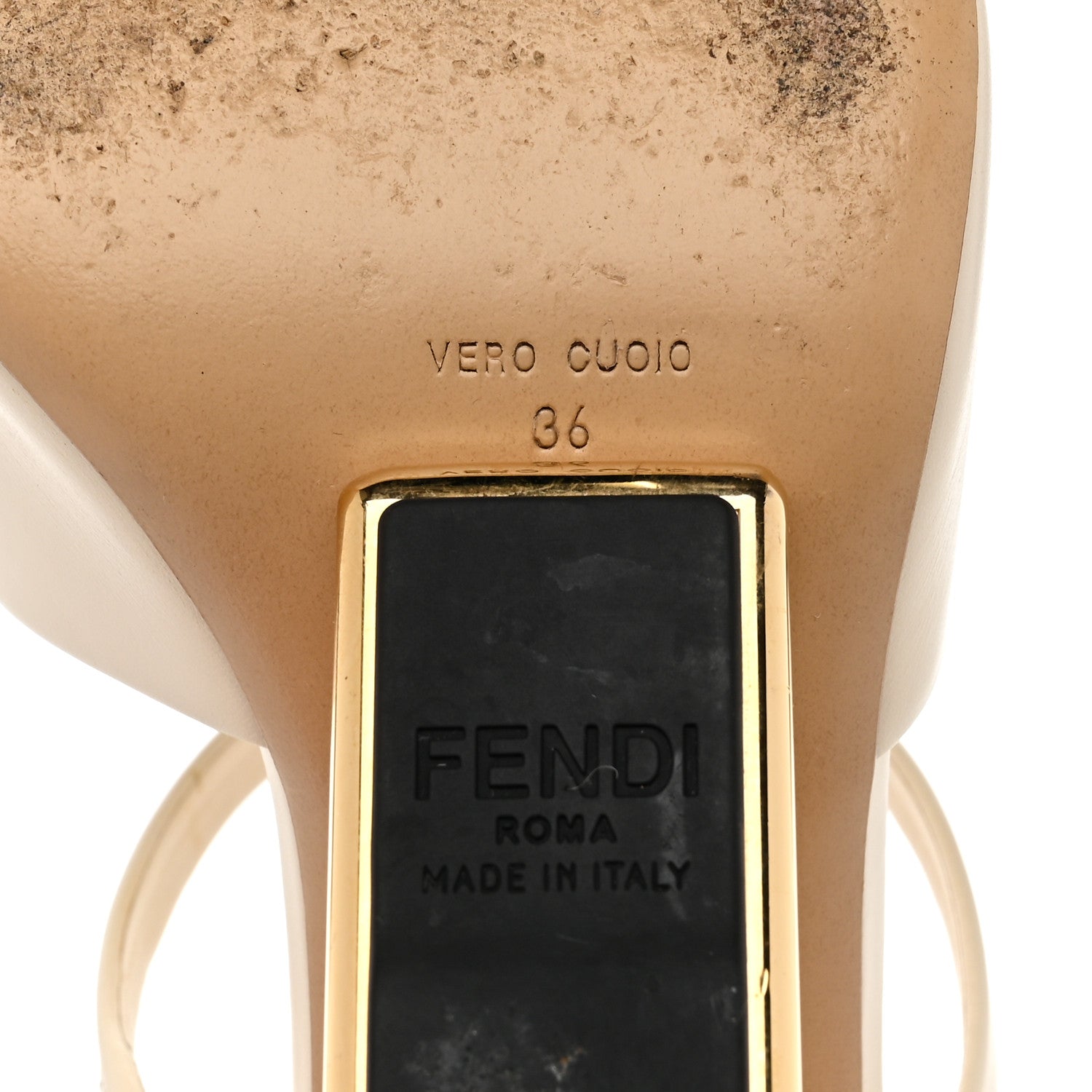 Fendi Vitello Fendi First 95mm Slide Sandals 36 Connecticut 8 of 9