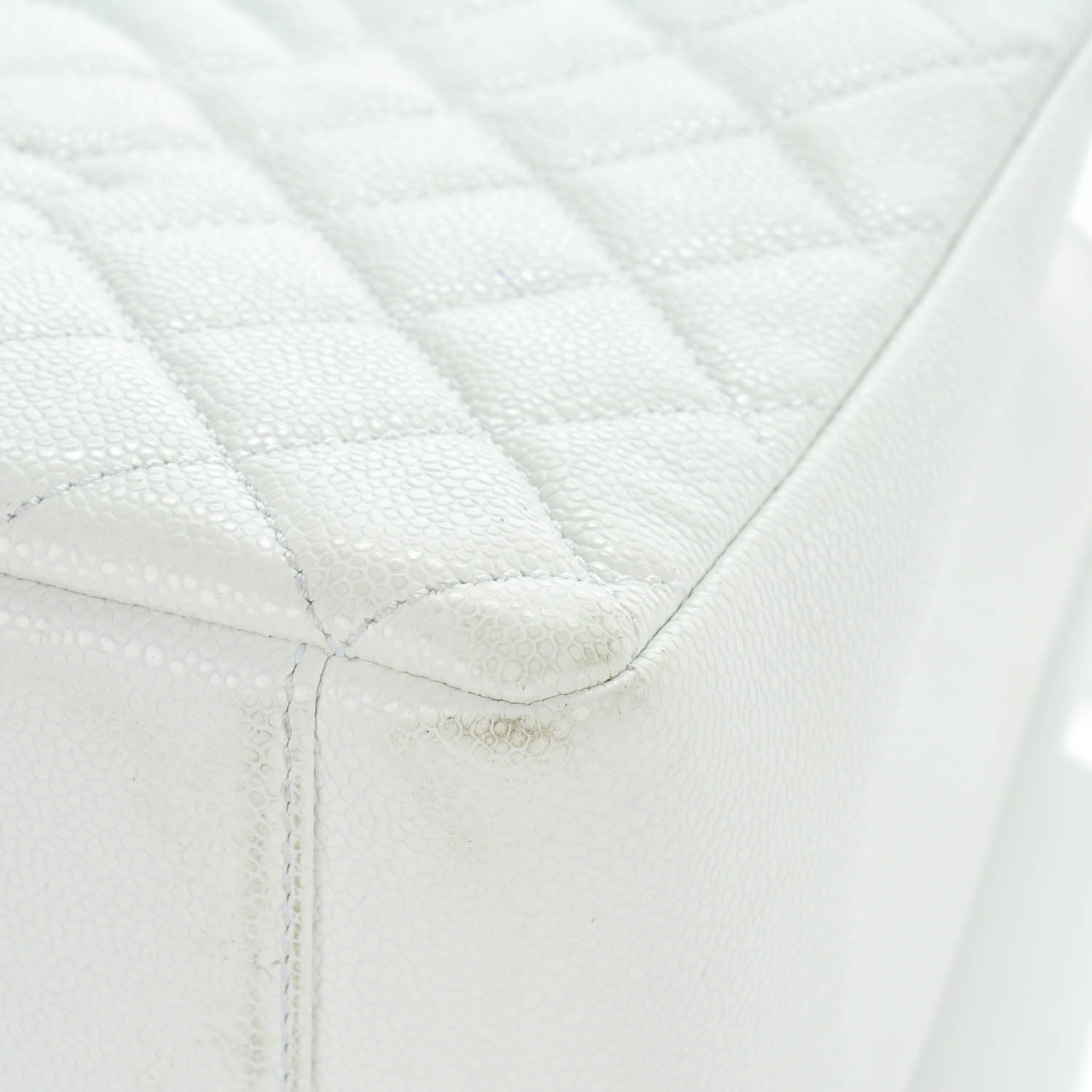Chanel Caviar Quilted Grand Shopping Tote GST White 8 of 8