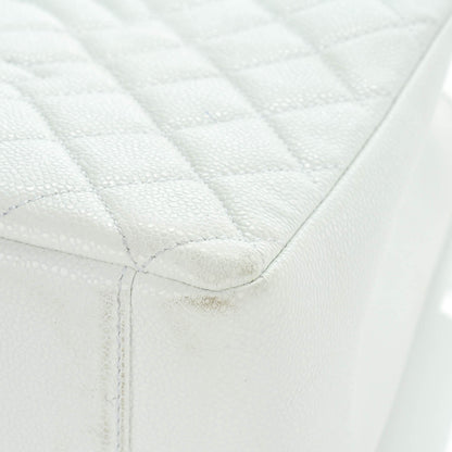 Chanel Caviar Quilted Grand Shopping Tote GST White 8 of 8