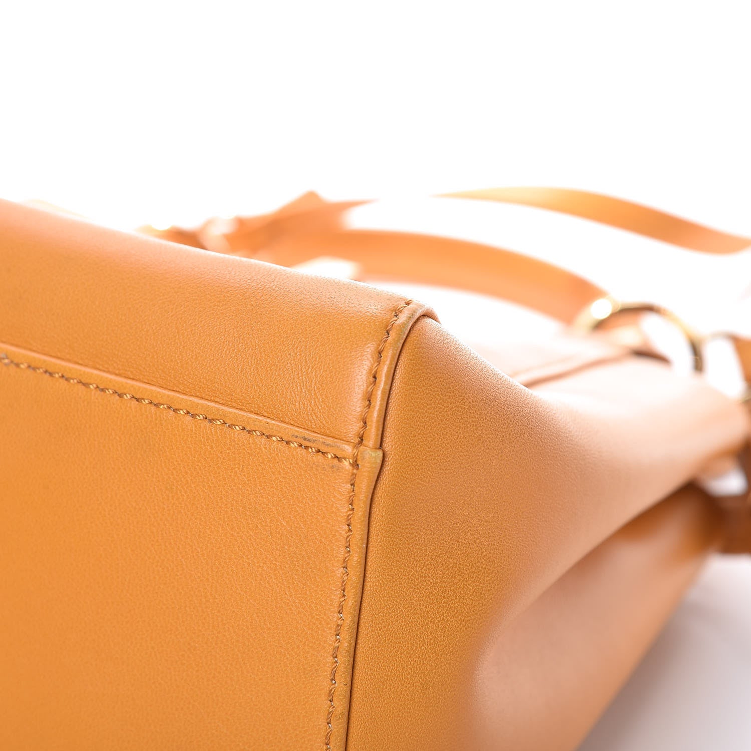 Fendi Nappa Mini Peekaboo Iconic Satchel Giallo Syrup 12 of 16