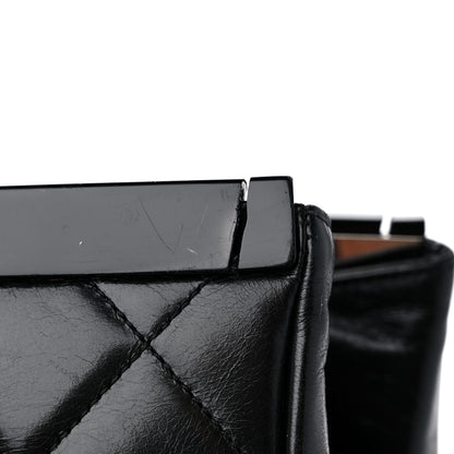 Chanel Glazed Calfskin Quilted Large CC Delivery Tote Black 15 of 17