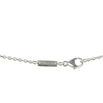 Chopard 18K White Gold Diamond Happy Pendant Necklace 6 of 6