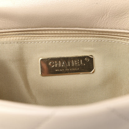 Chanel Goatskin Quilted Medium 19 Flap Beige 6 of 11