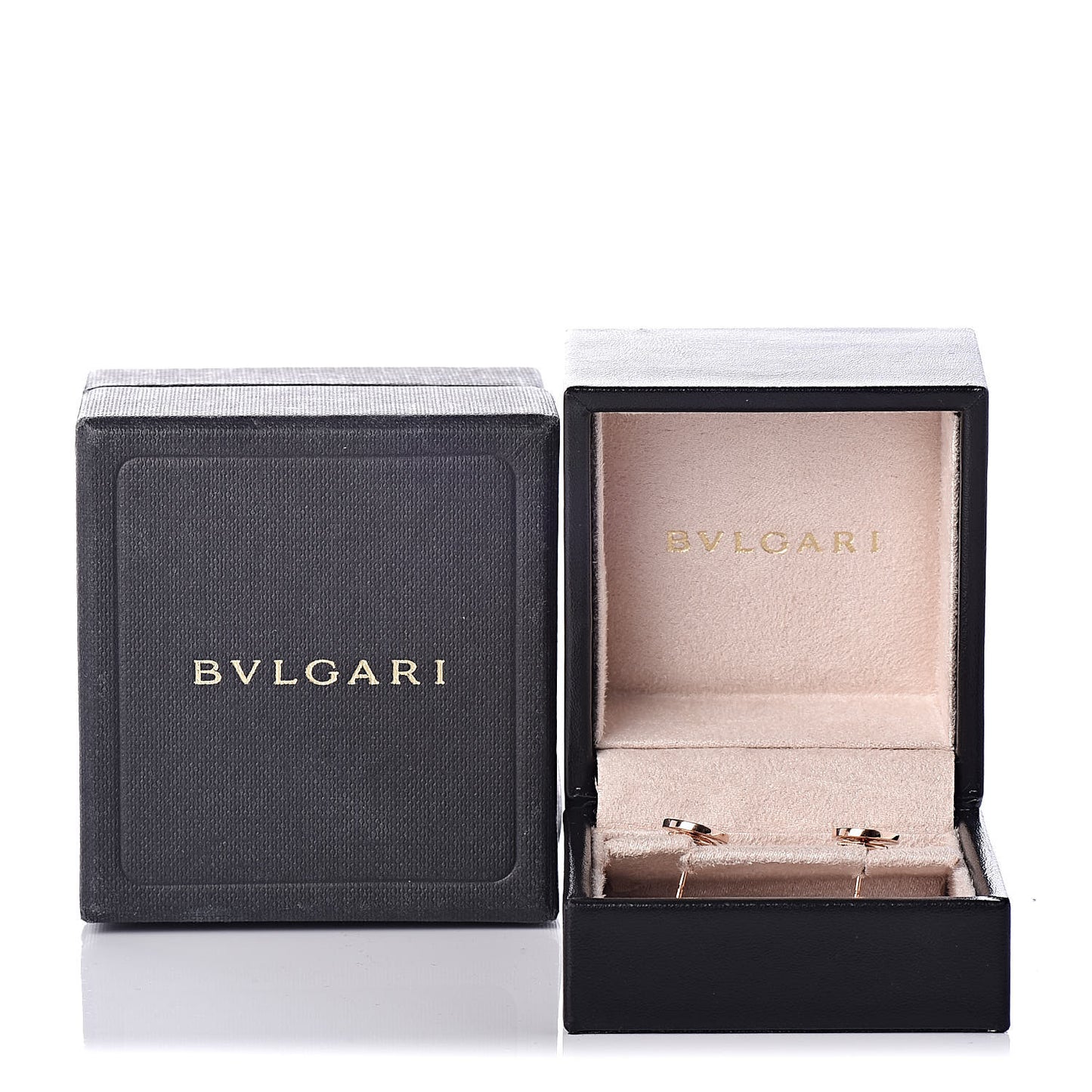 18K Rose Gold Mother of Pearl BVLGARI BVLGARI Stud Earrings