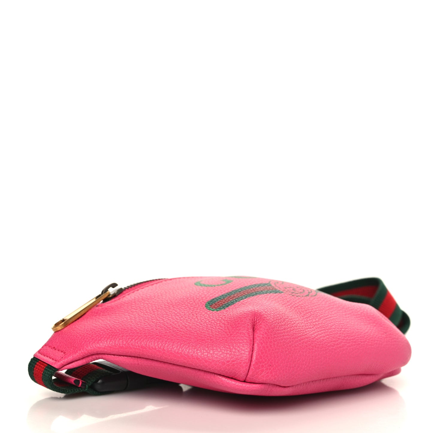 Grained Calfskin Small Logo Belt Bag Box Pink Green