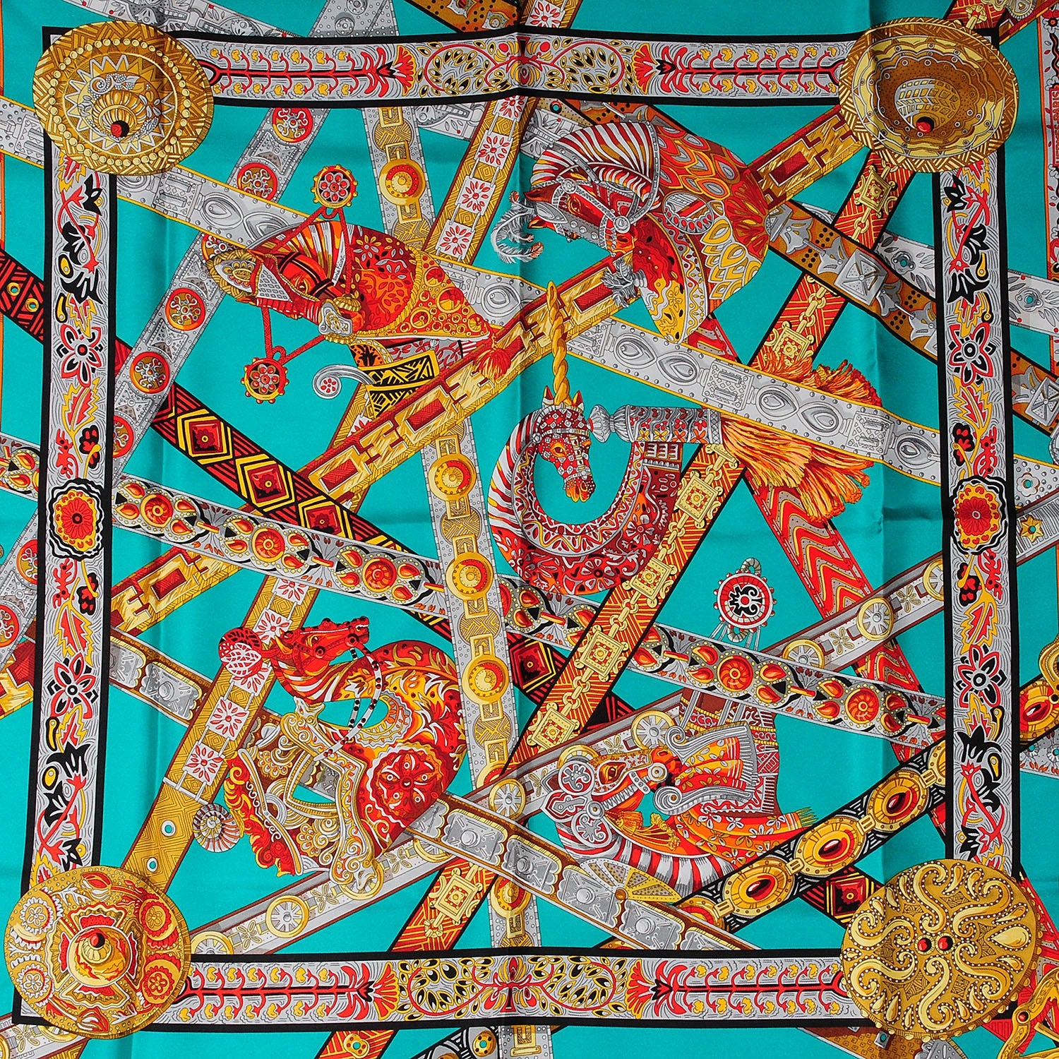 Hermes Silk Le Songe De La Licorne Scarf 90 1 of 6