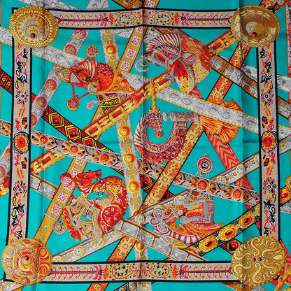 Hermes Silk Le Songe De La Licorne Scarf 90 1 of 6