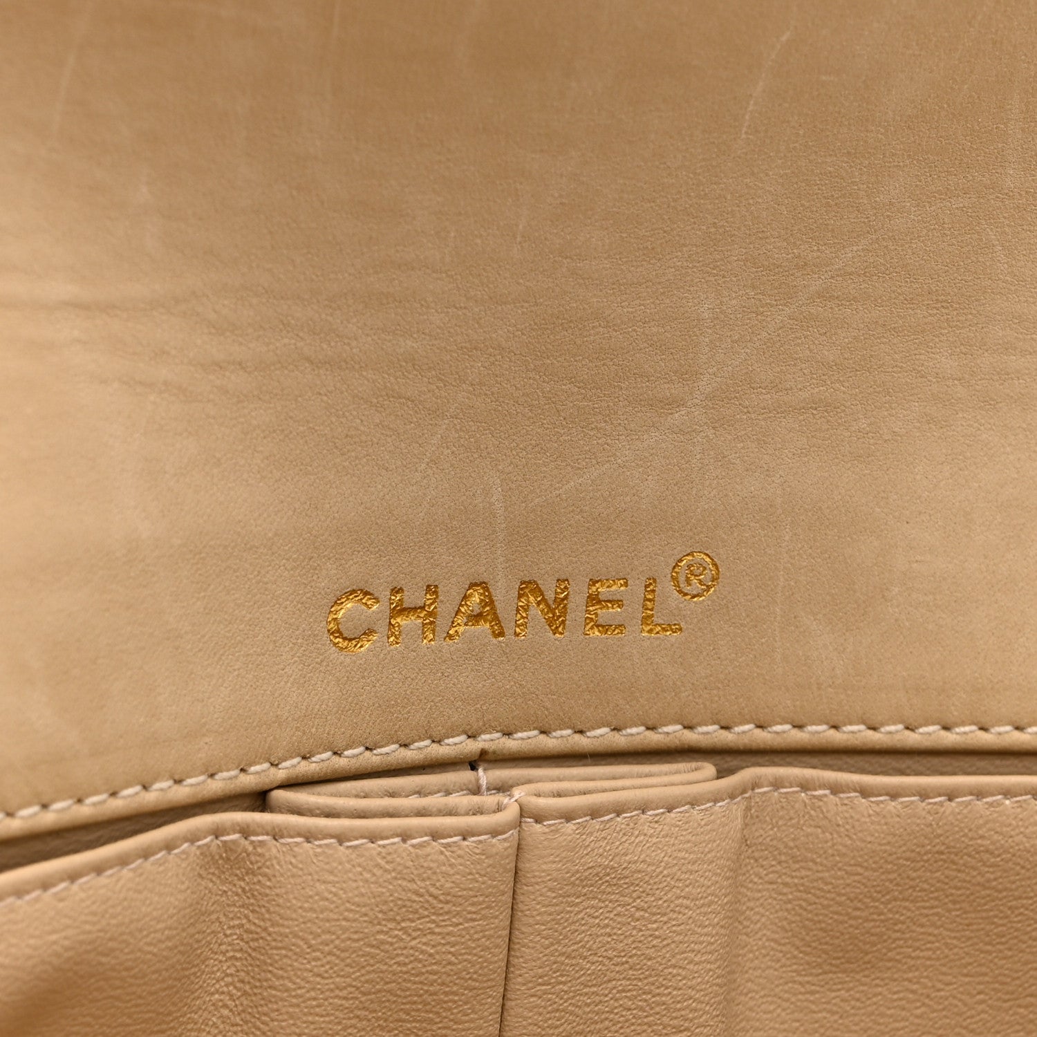 Chanel Lambskin Patent East West Chocolate Bar Flap Beige 6 of 11