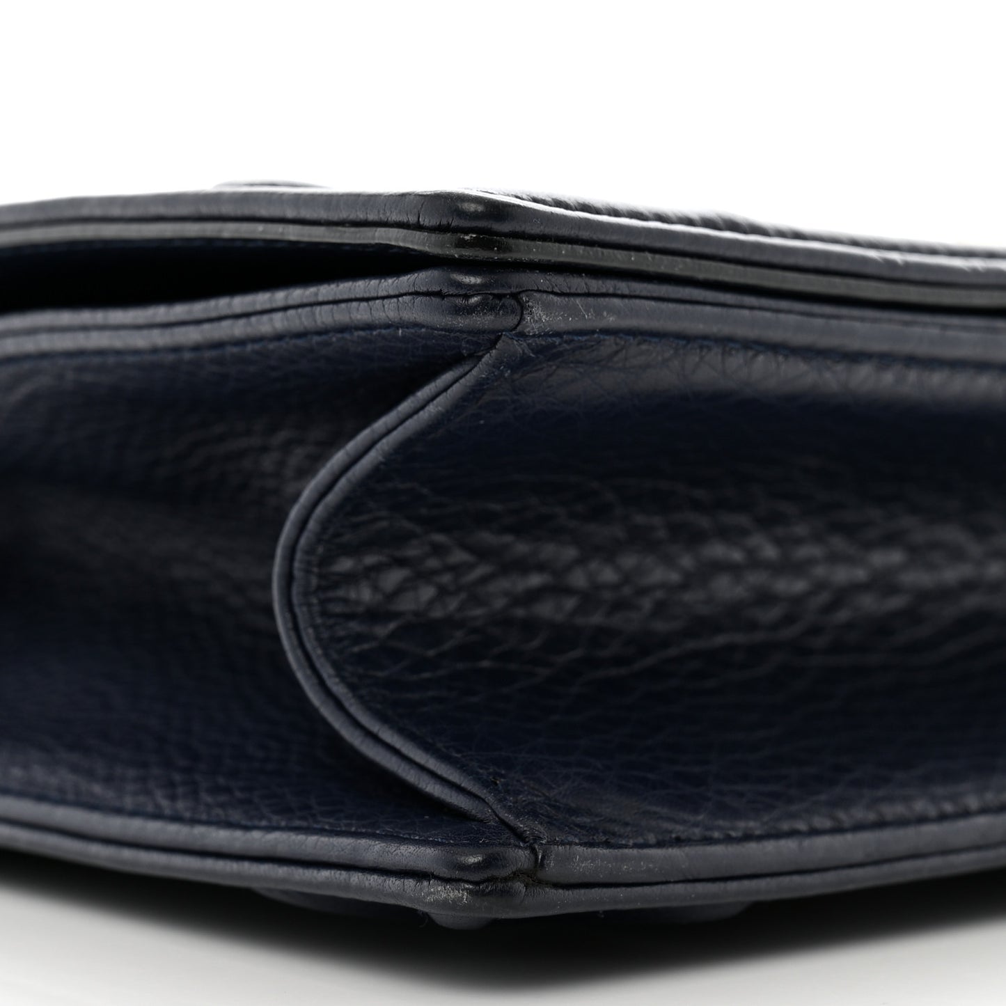 Grained Calfskin Medium Diorama Flap Bag Indigo