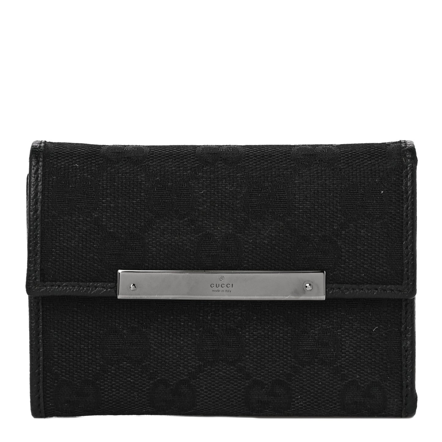 Monogram Mini Flap French Wallet Black