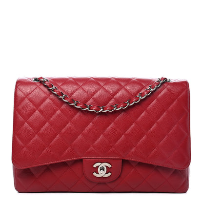 Chanel Caviar Quilted Maxi Single Flap Red 1 of 4