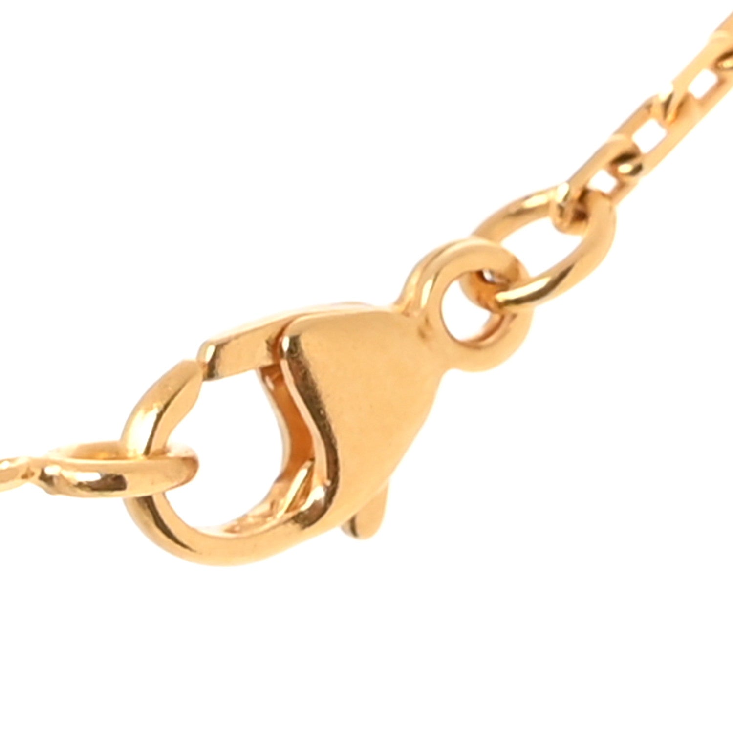Hermes Lacquered Gold Mini Pop H Pendant Necklace White 4 of 4
