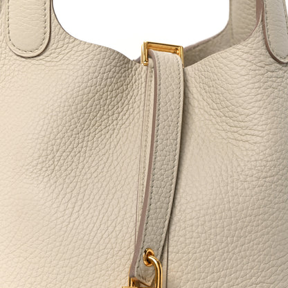 Hermes Taurillon Clemence Picotin Lock 18 PM Beton 8 of 10