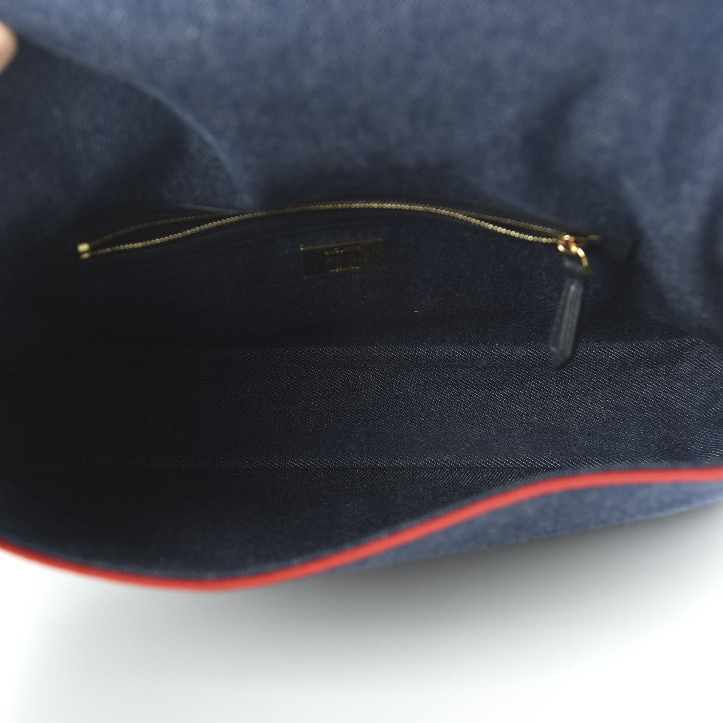 Denim Large Baguette Blue Rosso