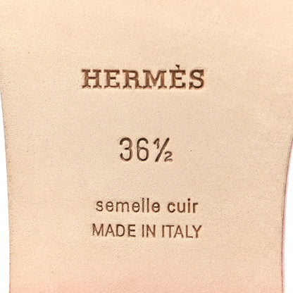Hermes Box Calfskin Oran Sandals 36.5 Rouge Jaipur 7 of 8