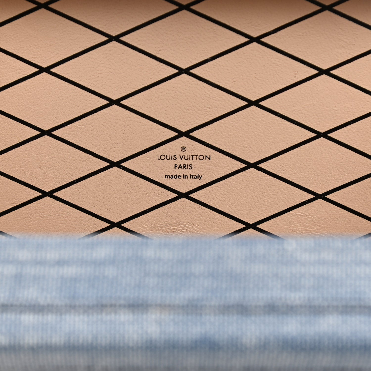 Louis Vuitton Coated Canvas Denim Petite Malle Blue 6 of 12