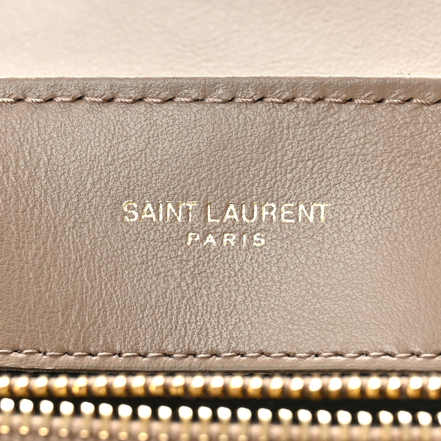 Saint Laurent Calfskin Y Quilted Monogram Small Loulou Chain Satchel Dark Beige 6 of 9