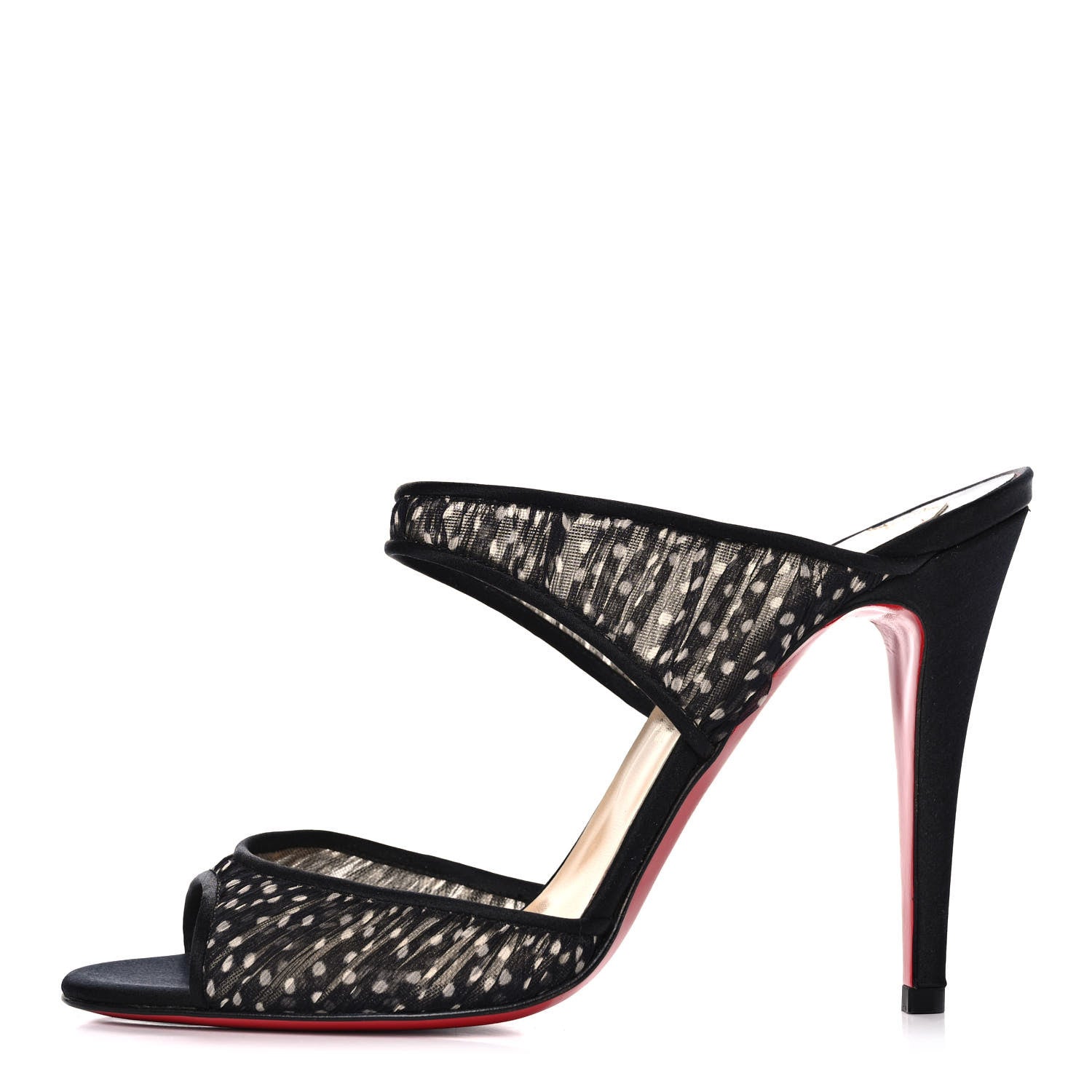 Christian Louboutin Crepe Satin Chiffon Miss Chief Bow 100 Pumps 39 Black 1 of 8