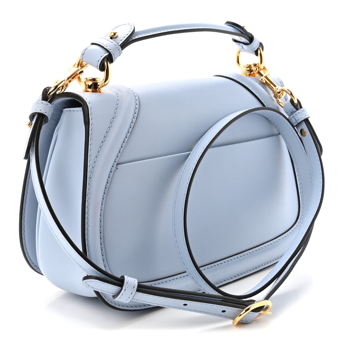 Roxy Calfskin Medium Blondie Top Handle Bag Cloudy Blue