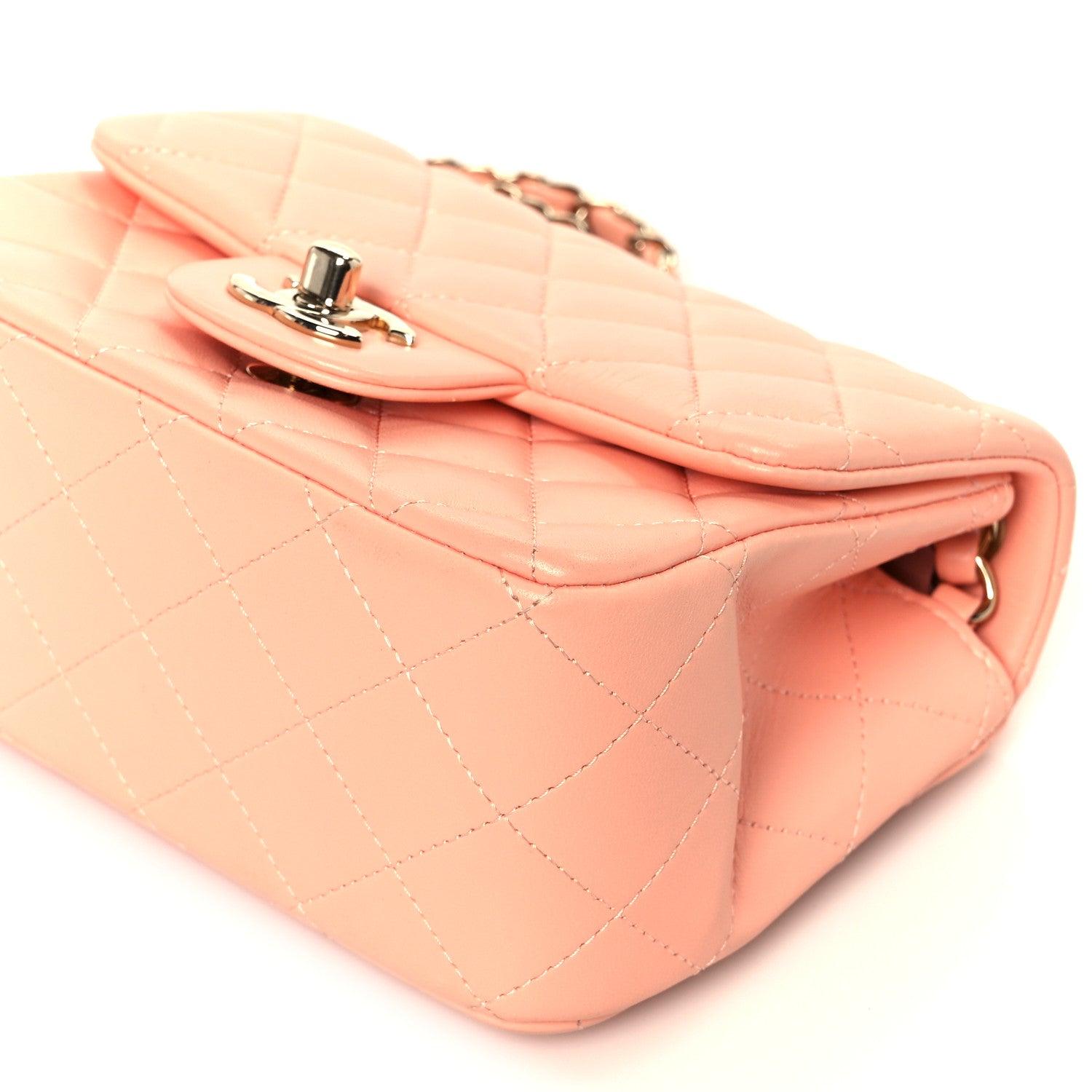 Chanel Lambskin Quilted Mini Square Flap Light Pink 11 of 11
