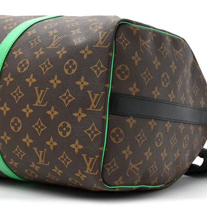 Louis Vuitton Monogram Macassar Keepall Bandouliere 50 Minty Green 7 of 11