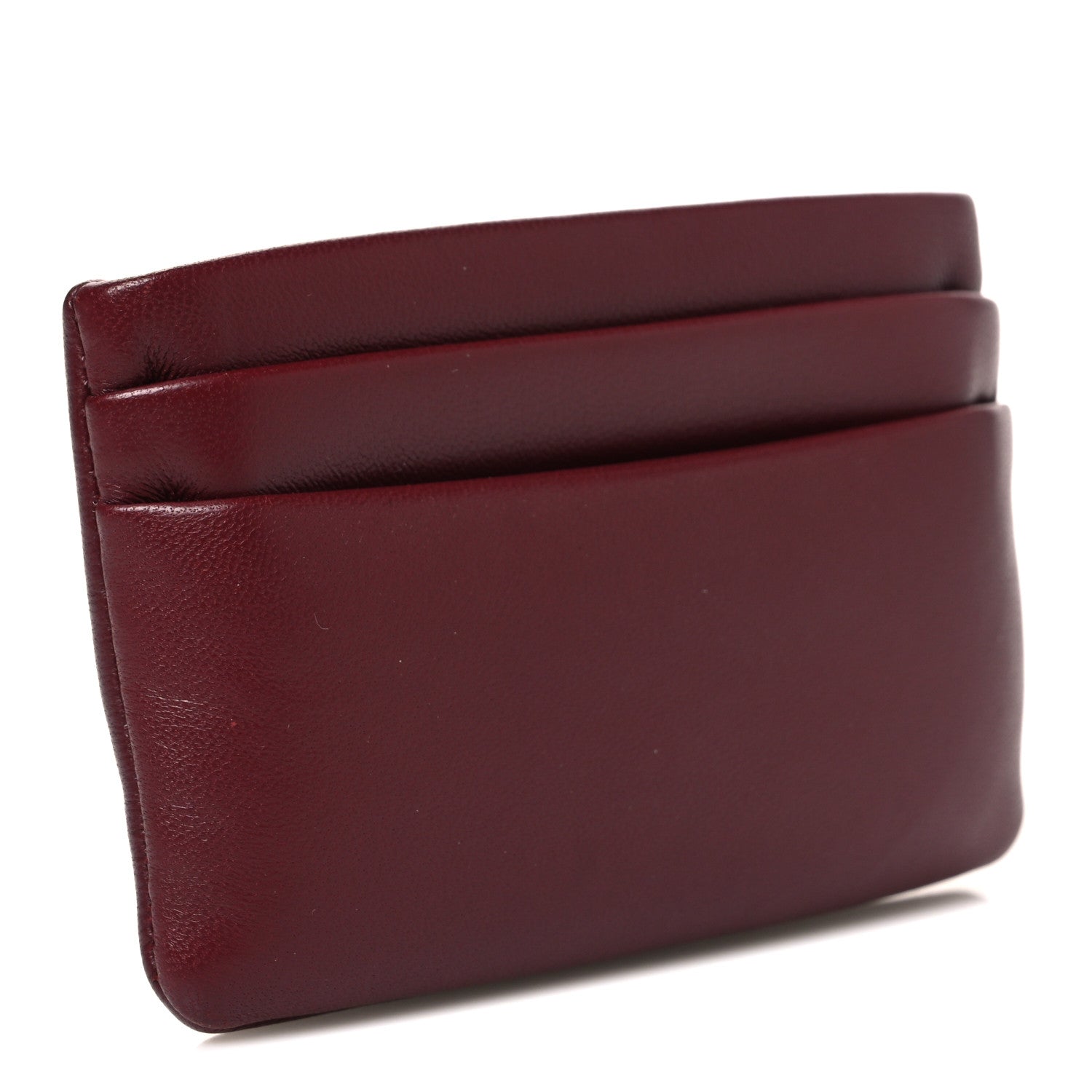 Saint Laurent Padded Lambskin Monogram Zip Card Holder Rouge Merlot 3 of 6