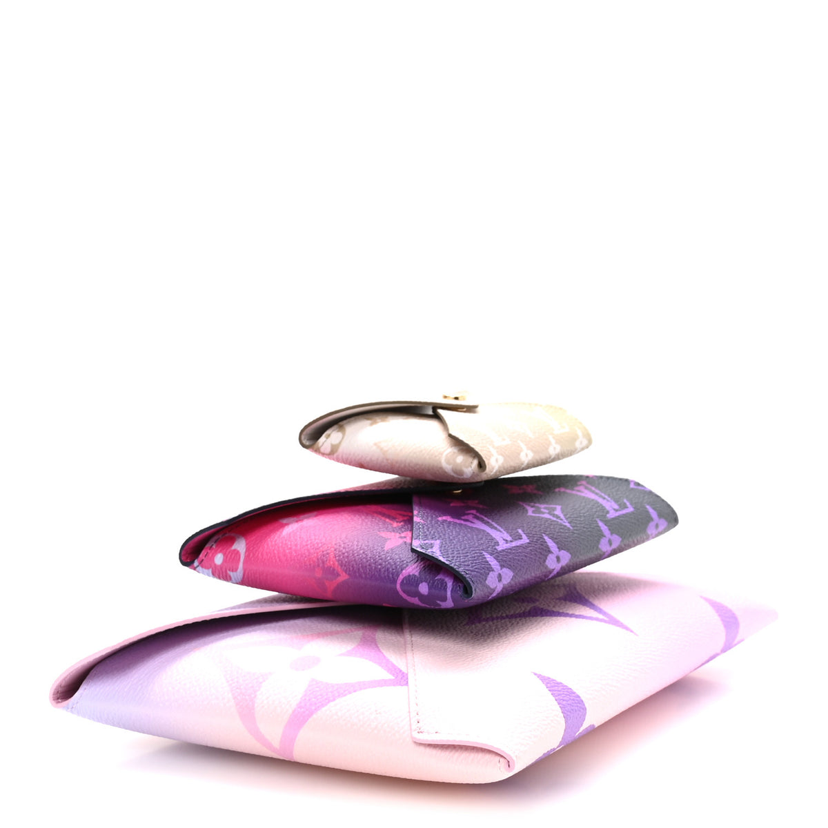 Monogram Giant Spring In The City Kirigami Pochette Set Sunrise Pastel Midnight Fuchsia Sunset Kaki