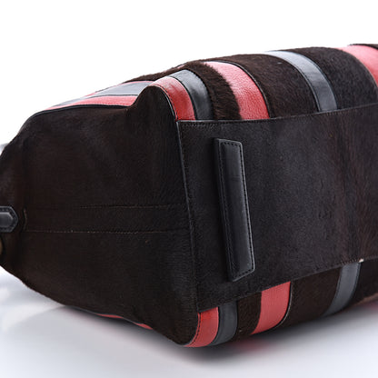 Givenchy Calf Hair Goatskin Smooth Calfskin Patchwork Medium Antigona Black Red 9 of 19