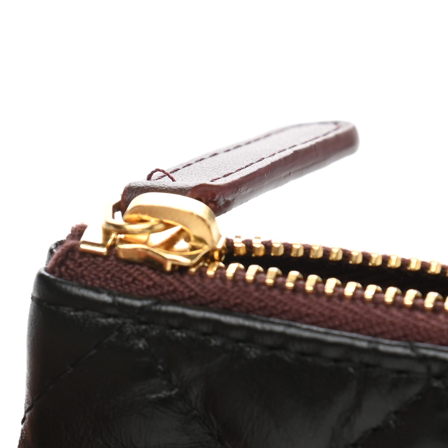 Aged Calfskin Quilted Small Reissue Cosmetic Case Black