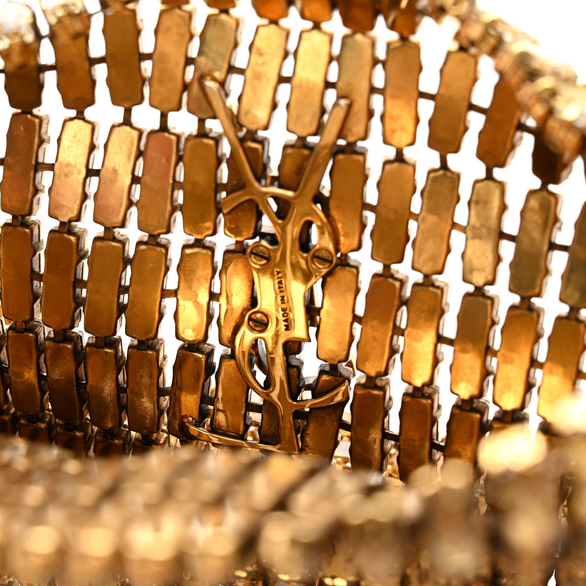 Crystal Embellished Minaudiere Small Bag Bronze