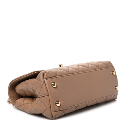 Chanel Caviar Quilted Mini Coco Handle Flap Beige 4 of 11