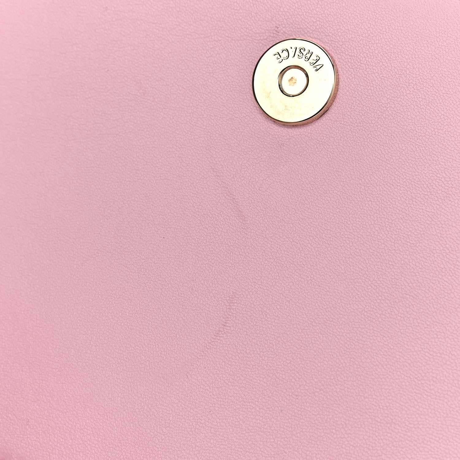 Versace Smooth Calfskin Palazzo Chain Evening Bag Pink 11 of 13