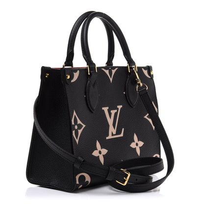 Louis Vuitton Empreinte Monogram Giant Onthego PM Black Beige 3 of 9