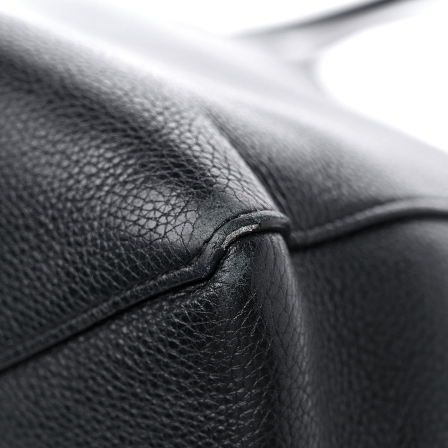 Celine Soft Grained Calfskin Small Belt Cabas Phantom Black 10 of 14