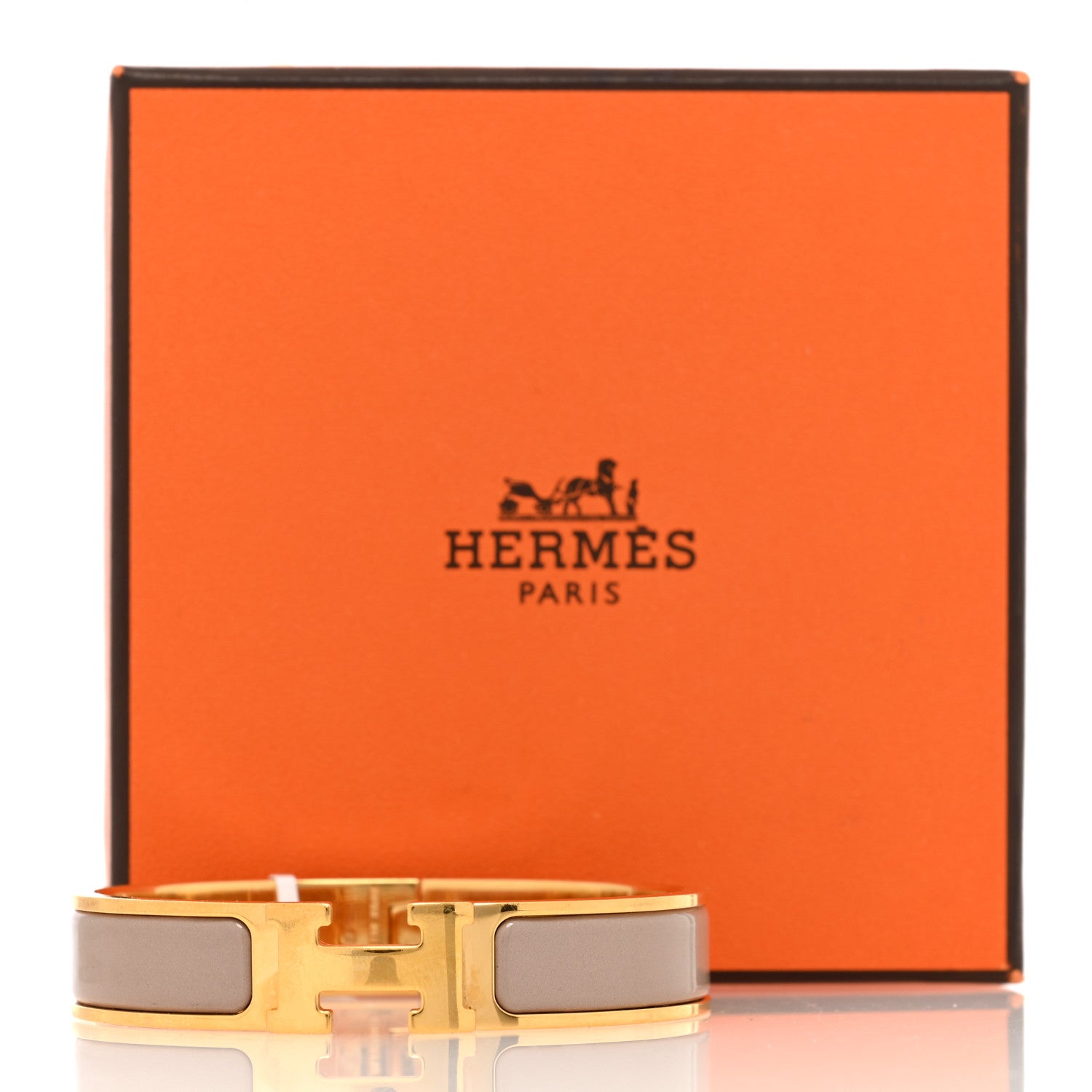 Hermes Enamel Narrow Clic Clac H Bracelet PM Marron Glace 5 of 5